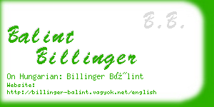 balint billinger business card